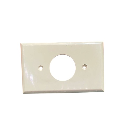 [TAP-02] TAPA P/TOMACORRIENTE SENCILLA 3X20 MARFIL 1 HUECO REDONDO