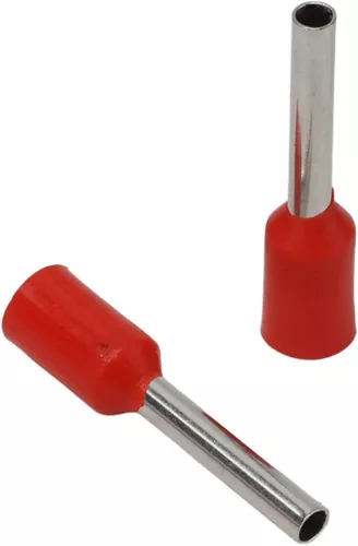 [E2512] TERMINAL PUNTA HUECO ROJO AISLADO P/CABLE 14AWG PQTE 100 UNIDADES CON19473