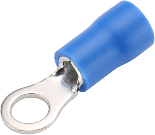 [RV2-4] TERMINAL ANILLO AZUL P/CABLE 16-14AWG OJAL 5/32 D 4MM