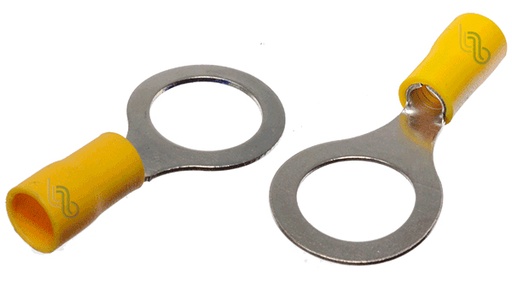 [RV5 5-12] TERMINAL ANILLO AMARILLO P/CABLE 10-12AWG OJAL 1/2" 13mm 33/64p