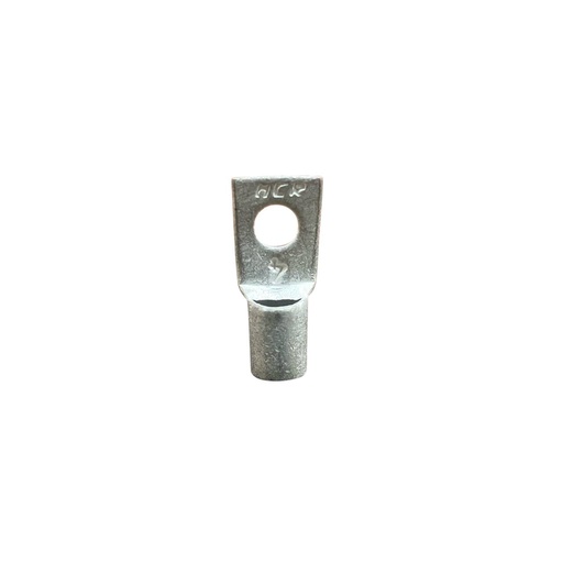 [EBV4-M6] TERMINAL ANILLO 1H P/CABLE #4AWG OJAL 1/4" COBRE ESTAÑADO CAÑON CORTO