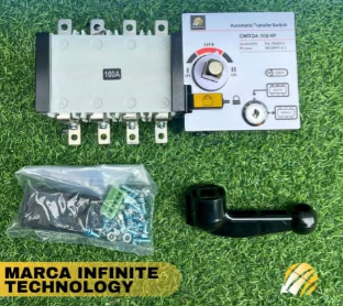 [ATS-INF100A] TRANSFERENCIA AUT/MANUAL 100AMP 4POLOS 50/60HZ 220V INFINITY TECNOLOGY