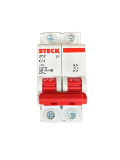 [SDZD62C63] MINI BREAKER 2X63A 6KACC CURVA C 230/400V 50/60HZ