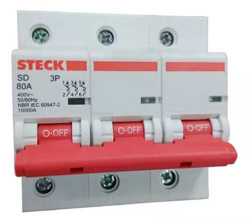 [SDD3C80] MINI BREAKER 3X80A 10KACC CURVA C 230/400V 50/60 HZ