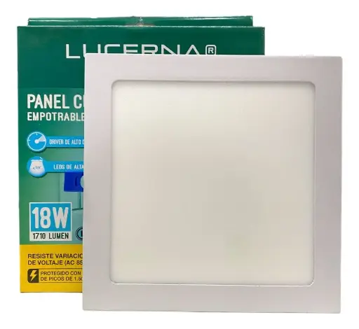 [4108L] PANEL LED 18W CUADRADO EMPOTRABLE 85-277V IP40 6500°K 1710LM