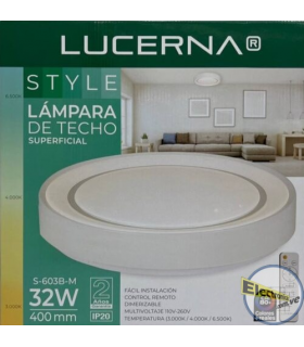 [S-601BO-M] PLAFON DEC. IP20 32 W Ø400 X 70 MM DIMMER C/CONTROL