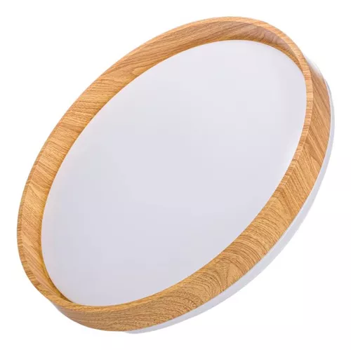 [S-605M-G] PLAFON DEC. IP20 46 W 400 MM 3 TONOS DIMMER MADERA C/CONTROL S-605M-G LUCERNA