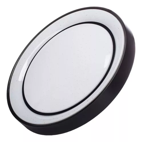 [S-603N-G] PLAFON DEC. IP20 46 W Ø500 X 80 MM 3 TONOS DIMMER NEGRO C/CONTROL