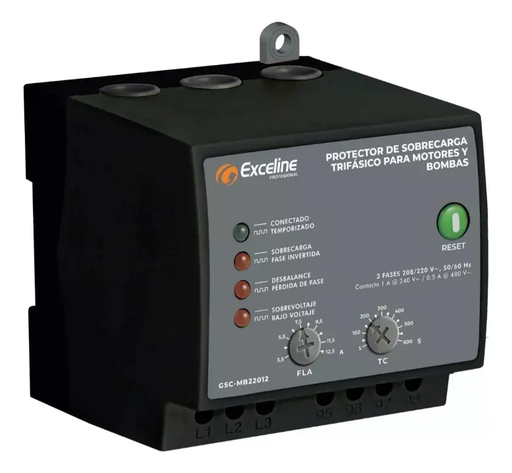 [GSC-MB-44080] PROTECTOR DE SOBRECARGA PARA MOTORES Y BOMBAS TRIF. DE 440/480V ENTRE 20 A 50HP EXCELINE