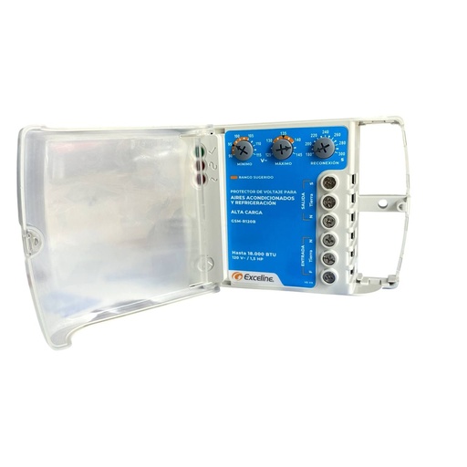 [GSM-R120B/3] PROTECTOR DE VOLTAJE AIRES ACONDICIONADOS Y REFRIGERACION HASTA 18.000 BTU 120V BORNERA EXCELINE