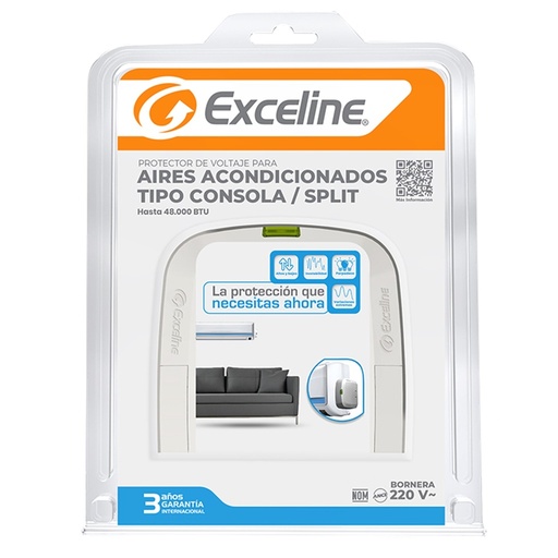 [GSM-AS220BS] PROTECTOR DE VOLTAJE PARA A/A TIPO SPLIT 220 VAC 48.000 BTU SUPRESOR DE PICOS EXCELINE