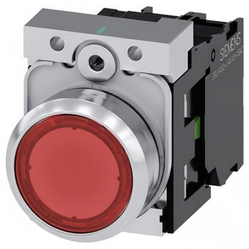 [SLMRL1] PULSADOR LUMINOSO ROJO METALICO