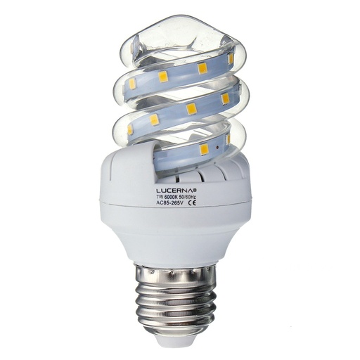 [7WSP] BOMBILLO LED 7W 630LM 6.000°K IP20 100-240V E27 TIPO ESPIRAL