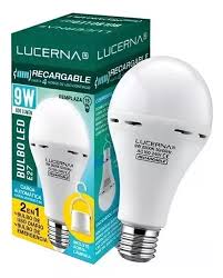 [9WEMERGA60] BOMBILLO LED 9W 810LM 6.500°K IP20 100-240V E27 RECARGABLE