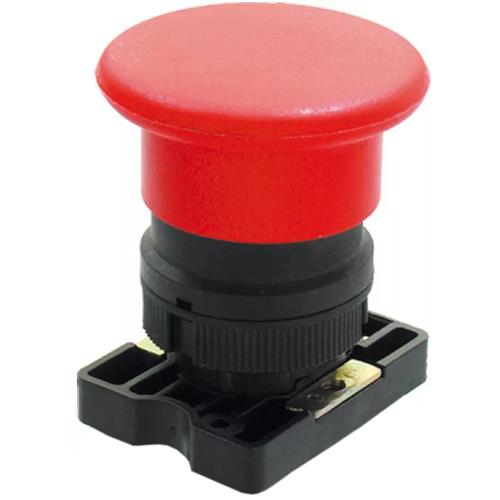 [SLPFN1M4] PULSADOR PLASTICO TIPO HONGO PARADA DE EMERGENCIA S/RETENCION 40MM