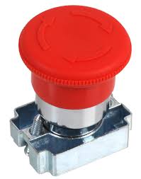 [SLMFN1R401] PULSADOR METALICO TIPO HONGO C/BLOQUE NC PARADA DE EMERGENCIA RETENCION 40MM