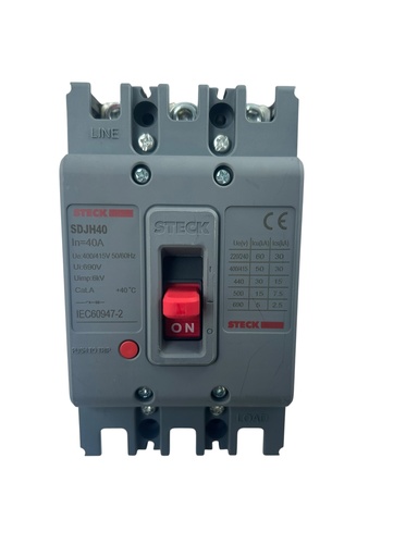 [SDJH40] BREAKER 3X40A CAJA MOLDEADA  60KA 220 VAC - 30KA 440 VAC STECK