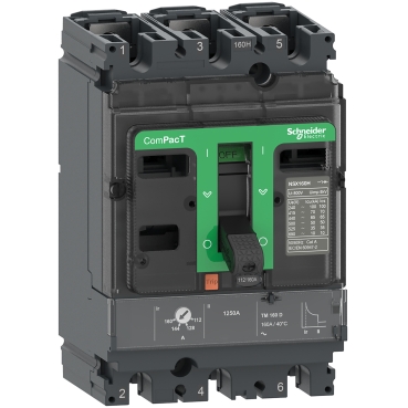 [NSX400H] BREAKER 3X160-400A NSX400H REGULABLE 800V 100/65kA 240/480V 255X140X110MM