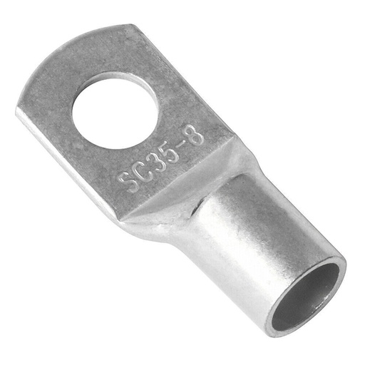 [SC35-8] TERMINAL ANILLO 1H P/CABLE #2AWG OJAL 5/16" 8mm (35 mm2) COBRE ESTAÑADO CAÑON CORTO