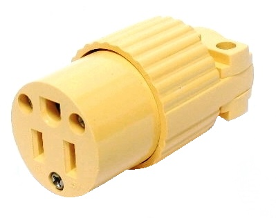 [TO03021] TOMACORRIENTE HEMBRA AMARILLO 2P+T 15A 125V 