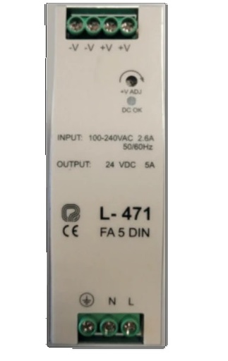 [FA-24-5] FUENTE DE ALIMENTACION ENTRADA 100-240VAC, SALIDA 24VDC 5A