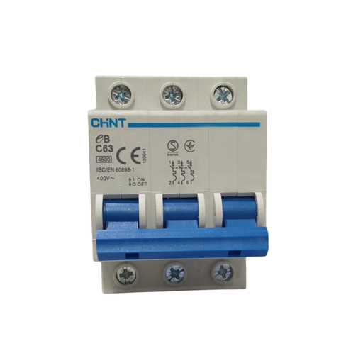 [EB-3-C63] MINI BREAKER 3X63A 4.5KACC CURVA C 110/400V 50/60HZ