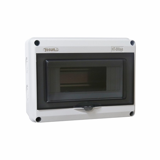 [HT-8] TABLERO DE DISTRIBUCION PLASTICO 8 CIRCUITOS SUPERFICIAL INTEMPERIE RIEL DIN