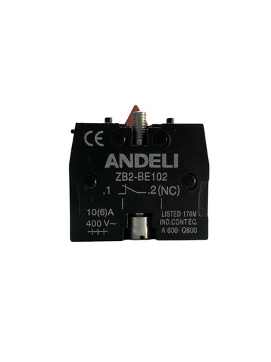 [ZB2-BE102] BLOQUE DE CONTACTO NORMALMENTE CERRADO (NC) 10A 400V