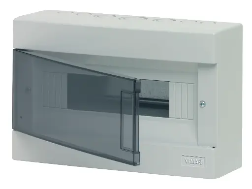 [V50412] CENTRALITA SUPERFICIAL 12 MODULOS CON PUERTA IP40 COLOR GRIS