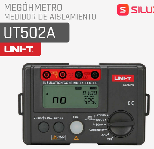 [UT502A] MEGOHMETRO MEDIDOR DE AISLAMIENTO UNI-T UT502A 2500V