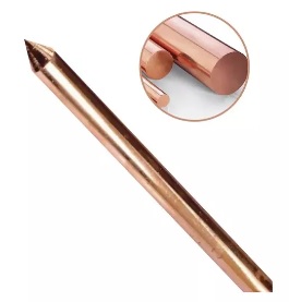 [B-AT14.2X2.4] BARRA DE ACERO COBRIZADA TIPO COPPERWELD 14,2 mm × 2,4 m 100 μm B-AT14.2X2.4