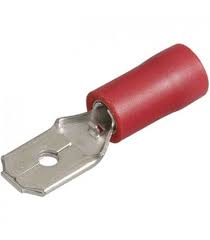[MDD1-25-250] TERMINAL MACHO ROJO 250 P/CABLE 22-16AWG 1/4" 6.35MM