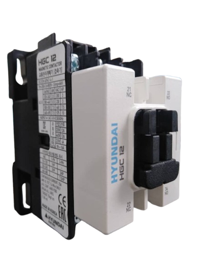 [HGC1211NSA22] CONTACTOR 3P 12 A AC-3 690 Vca BOBINA 220 Vca 1N+1NC HGC1211NSA22 HYUNDAI