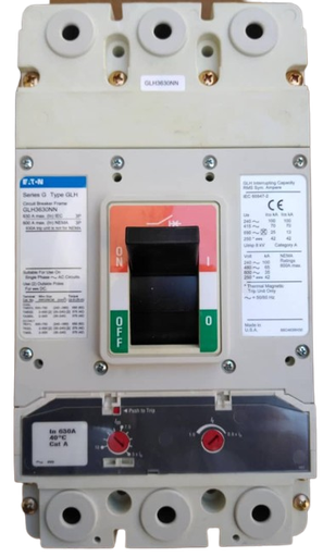 [GLH3630NN] BREAKER 3x630 A CAJA MOLDEADA  UNIDAD TERMICA AJUSTABLE 504-630 A, UNIDAD MAGNETICA AJUSTABLE 5-10xIn GLH3630NN EATON