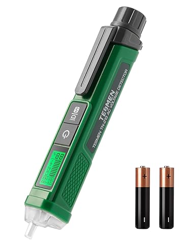 [TN-213] PROBADOR DE VOLTAJE SIN CONTACTO, CA 12 V/70 V-1000 V, RANGO DOBLE, PANTALLA LCD EN PORCENTAJE, ALARMA DE ZUMBADOR, PROBADOR DE CABLE VIVO MARCA TESMEN