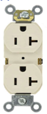[LD-514] TOMACORRIENTE DOBLE T HORIZONTAL 125V-250V 20A ILUM-VEN