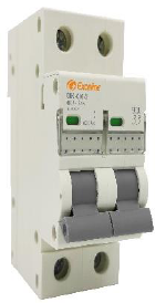 [GBC-C01-2] MINI BREAKER 2X1A 6KACC CURVA C 230/400V 50/60HZ