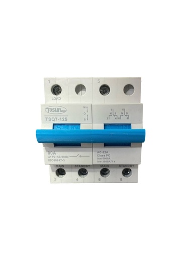 [TSQ7-80/2P] TRANSFERENCIA CONMUTADOR 2X80 AMP MARCA TOSUN