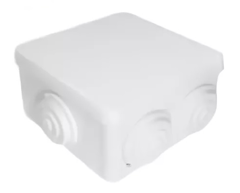[LD-985] CAJA DE DERIVACION PLASTICA 85x85x50mm (3.3X3.3X2") PREPONCHADO IP65 HERMETICA COLOR BLANCO LD-985 ILUM-VEN