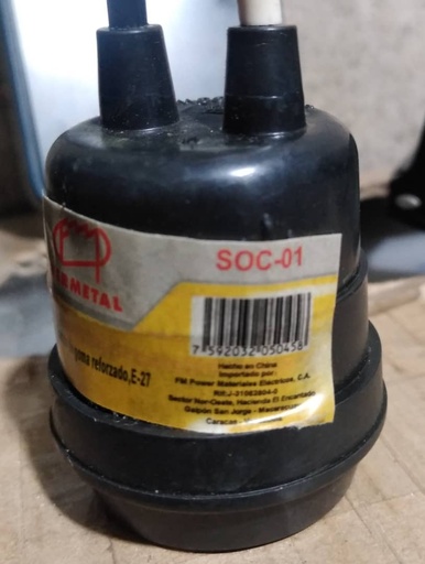 [SOC-01] SOCATE E27 GOMA-PORCELANA REFORZADO SOC-01 FERMETAL