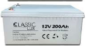BATERIA GEL 12V 100 Amp MARCA CLASSIC LUX 