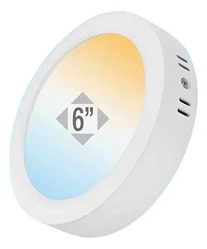 [612SCL3T] PANEL LED 12W REDONDO SUPERFICIAL 100-277V IP20 3 TONOS (3K,4K Y 6K) COMPACT LUMEN