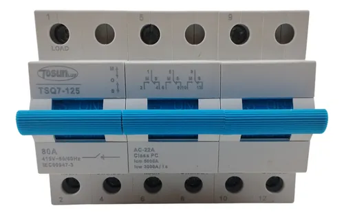 [TSQ7-80/3P] TRANSFERENCIA CONMUTADOR 3X80 AMP MARCA TOSUN