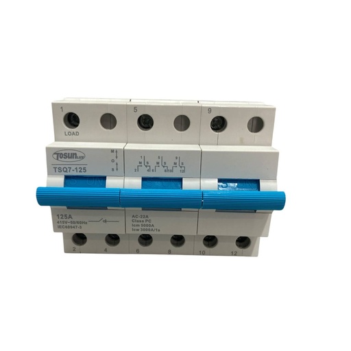 [TSQ7-125/3P] TRANSFERENCIA CONMUTADOR 3X125 AMP MARCA TOSUN
