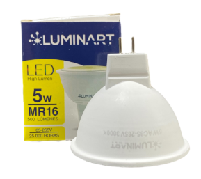 [01-01-1043] FOCO LED 5W 500LM 3.000°K IP20 85-265V GU 5.3 (BIPIN) MR16