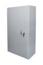 [CDC-INTEL404040] CAJA DE CONTROL 400X400X400mm NEMA 1 USO INTERIOR C/PUERTA CERRADURA LAMINA DE HIERRO PULIDO CALIBRE 16 PINTURA ELECTROSTATICA GRIS BASE AUTOSOPORTANTE DE 10 CM DE ALTO