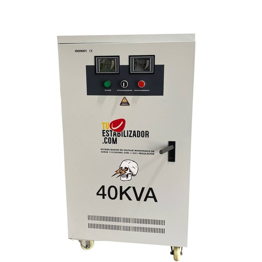 [EV40KVA] ESTABILIZADOR DE VOLTAJE MONOFASICO DE 40 KVA 110/220 VAC CON +/- 25% REGULACION 