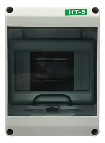 [HT-5] TABLERO DE DISTRIBUCION PLASTICO 5 CIRCUITOS SUPERFICIAL INTEMPERIE RIEL DIN CON14513