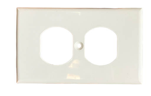 [01-04-1004] TAPA P/TOMACORRIENTE DOBLE TIPO 270 PLASTICA BLANCA