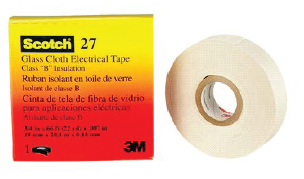 [FV-SCOTCH27-1/2] 3M™ SCOTCH 27 CINTA ELÉCTRICA DE FIBRA DE VIDRIO, 1/2 IN X 66 FT (20 MTS.) 
